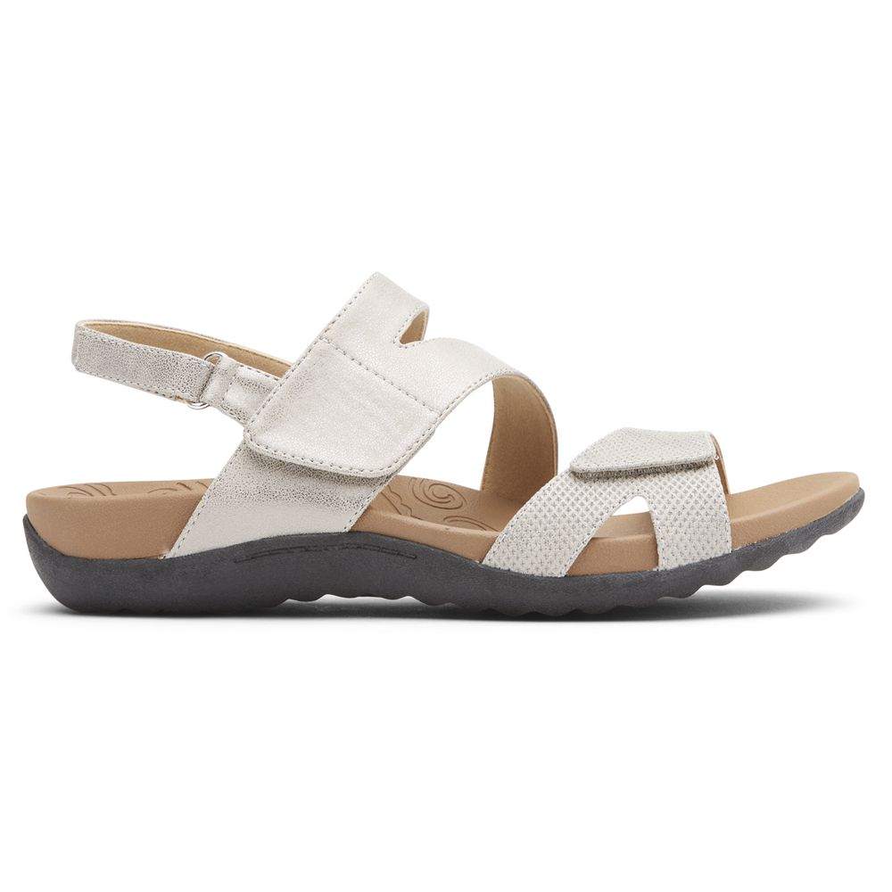 Rockport Canada Ridge Adjustable Asymmetrical - Womens Sandals White (VNH237940)